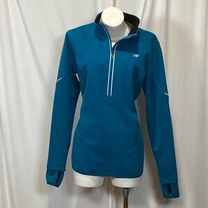 New Balance Turquoise Pullover Jacket GUC Size L
